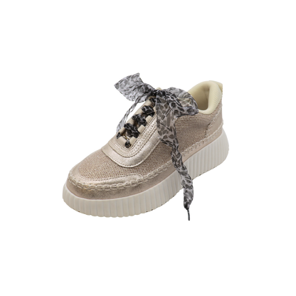 Leopard Shimmer Chiffon Shoelaces