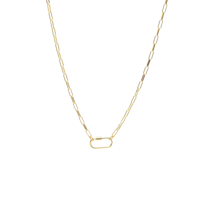 Gold Ashley (Box)  Necklace with Piper Carabiner