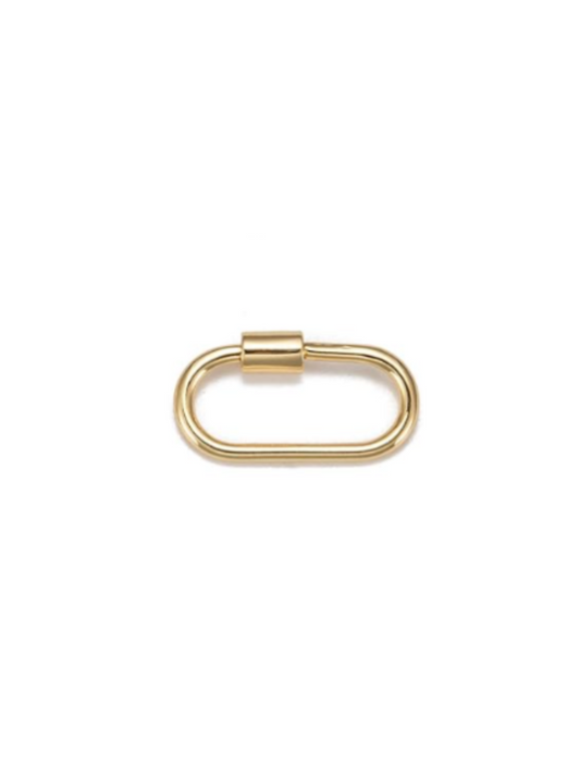 Piper Carabiner | Golden Oval Necklace