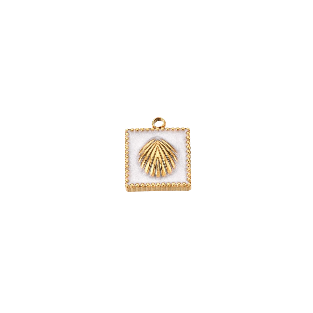 Gold Sunwashed Shell Charm | Waterproof Stainless Steel
