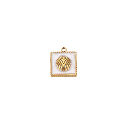 Gold Sunwashed Shell Charm | Waterproof Stainless Steel