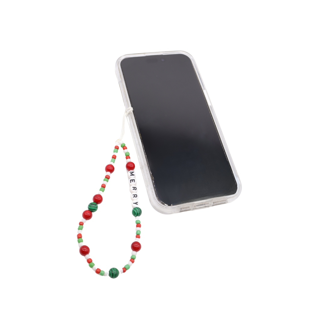 "Merry" - Beaded Phone Chain