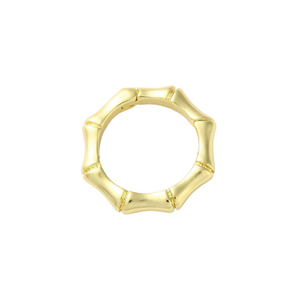 Front view of the Gold Finley Bamboo Carabiner