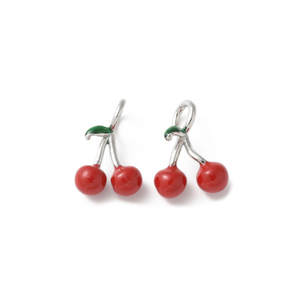 Front of two Silver Sweet Duo Cherry Charm