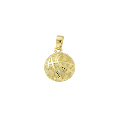 Front view of the Gold Basketball Charm