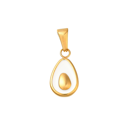 Front view of the Gold Avocado Charm