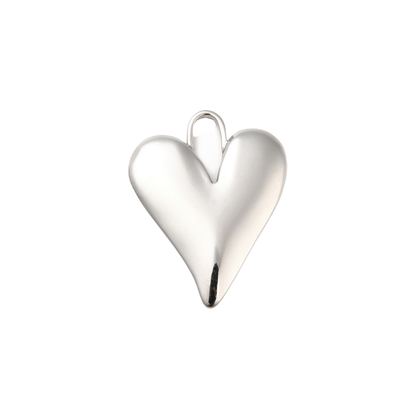 Front view of the Silver Statement Heart Charm