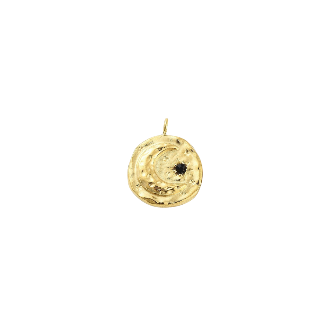 Gold Lunar Eclipse Charm