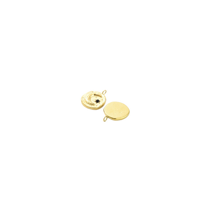 Side view of the Gold Lunar Eclipse Charm