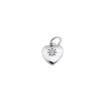 Front view of the Silver Radiate Love Charm