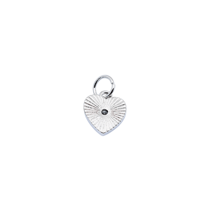 Back view of the Silver Radiate Love Charm