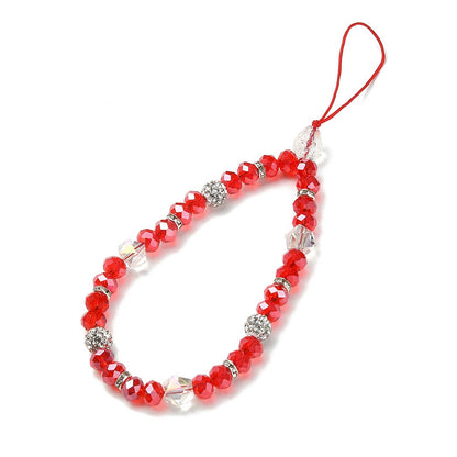 Front of the Red Beaded Phone Chain