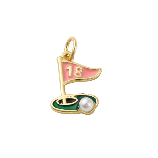 Gold 18th Hole Charm