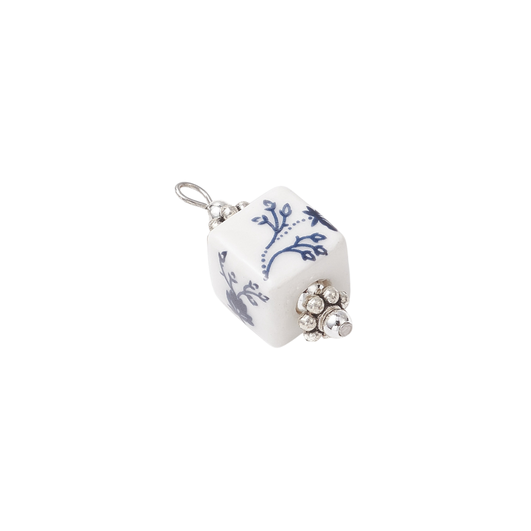 Side View of the Silver Blue Lotus Whisper Charm 