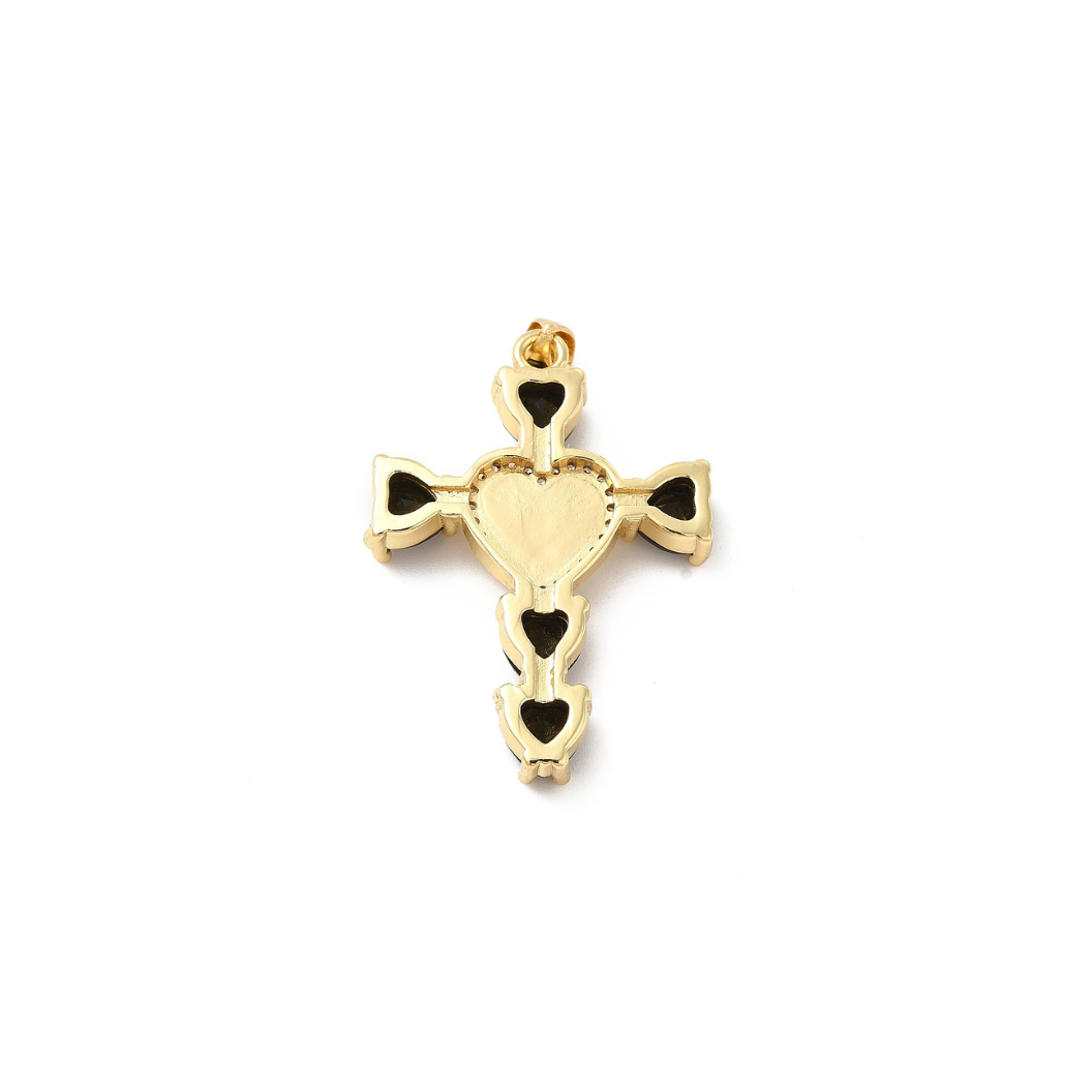 Gold Virgin Mary Cross Charm-Assorted