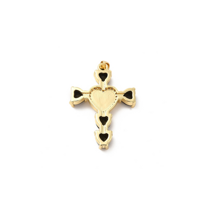 Back view of the Gold Virgin Mary Cross Charm | Assorted