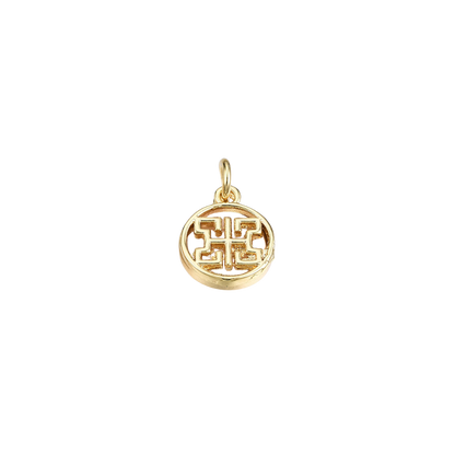 Transparent view of the Gold Designer "H"  Charm