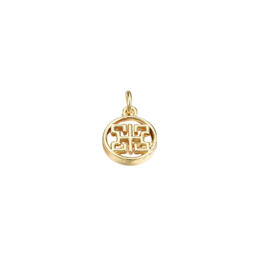 Gold Ocean Halo Shell Charm