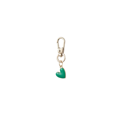 Gold Sweet Spin Heart Charm | Shoe & Purse Charm - Assorted in Green