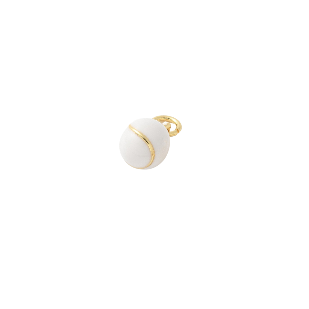 Gold Curve Ball Charm