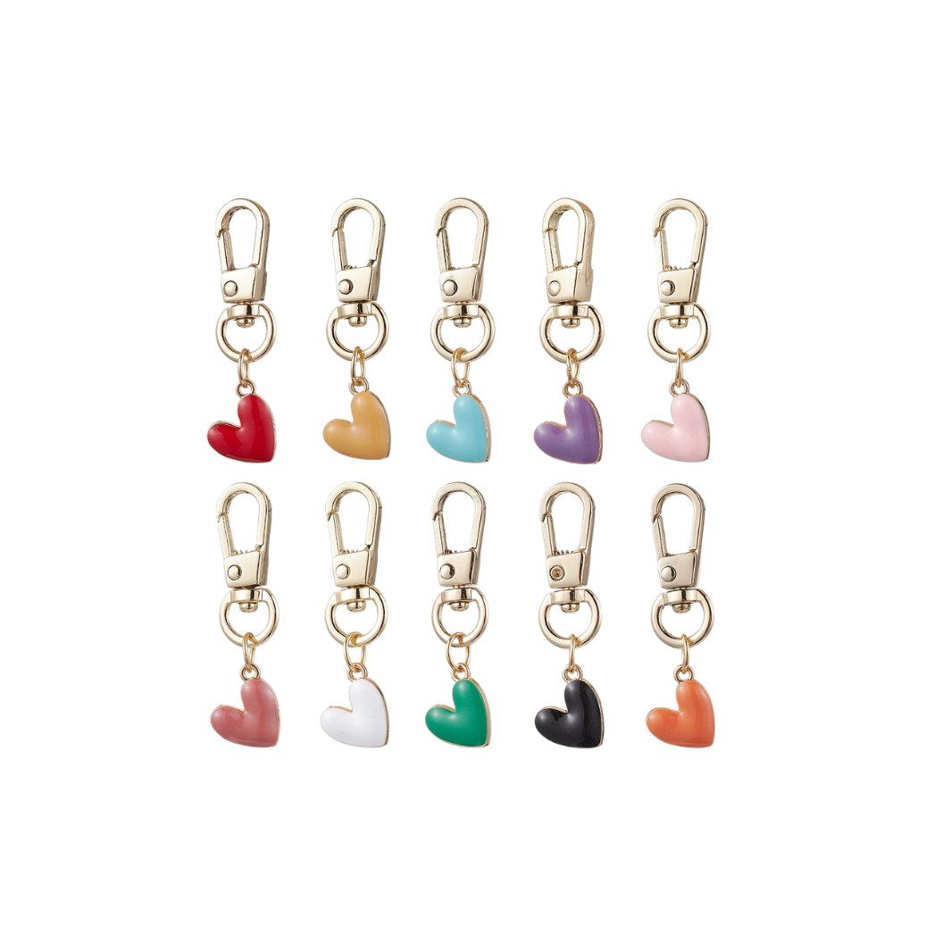 Transparent Gold Sweet Spin Heart Charm 