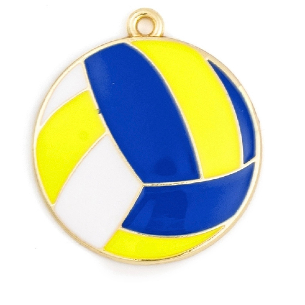 Gold Volleyball Charm