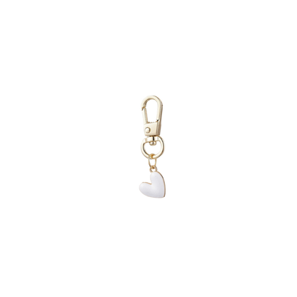 Gold Sweet Spin Heart Charm  White