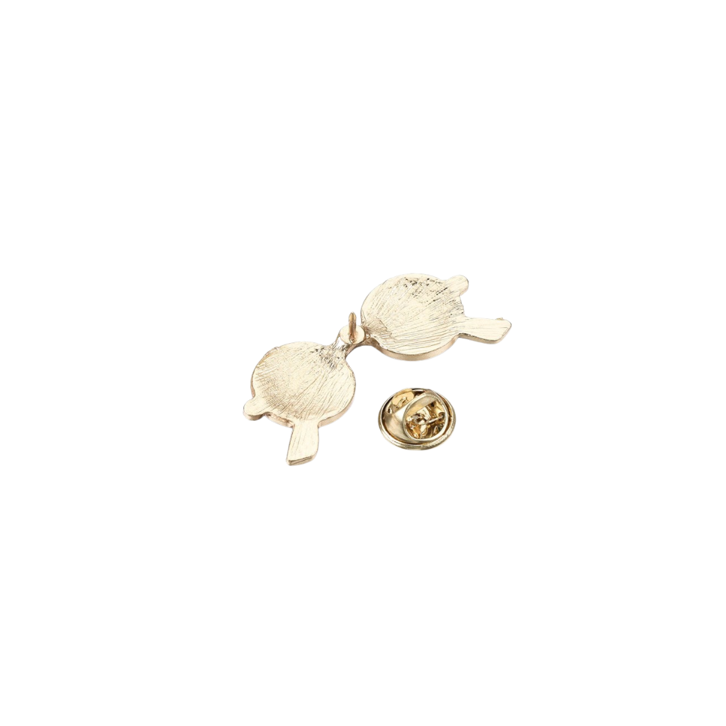 Gold Retro Sunglasses Pin