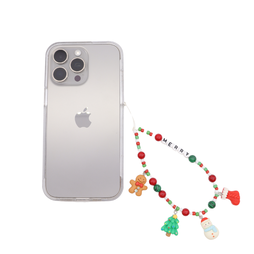 "Merry" - Beaded Phone Chain