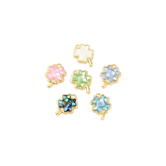 Gold Mystic Clover Charm 