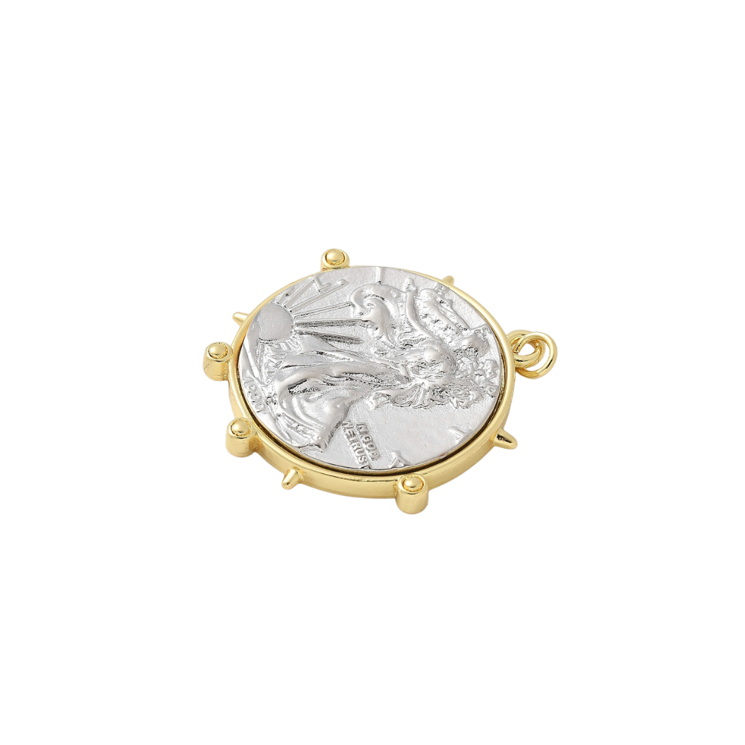 Transparent side view of the Gold Voyage Liberty Charm