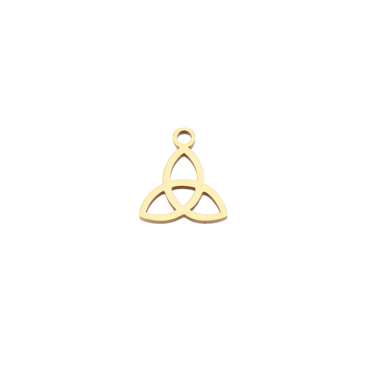 Front view of the Gold Eternal Trinity Charm