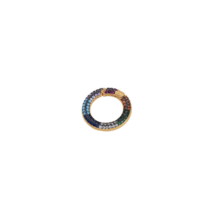 Front view of the Gold Jewel Round Carabiner