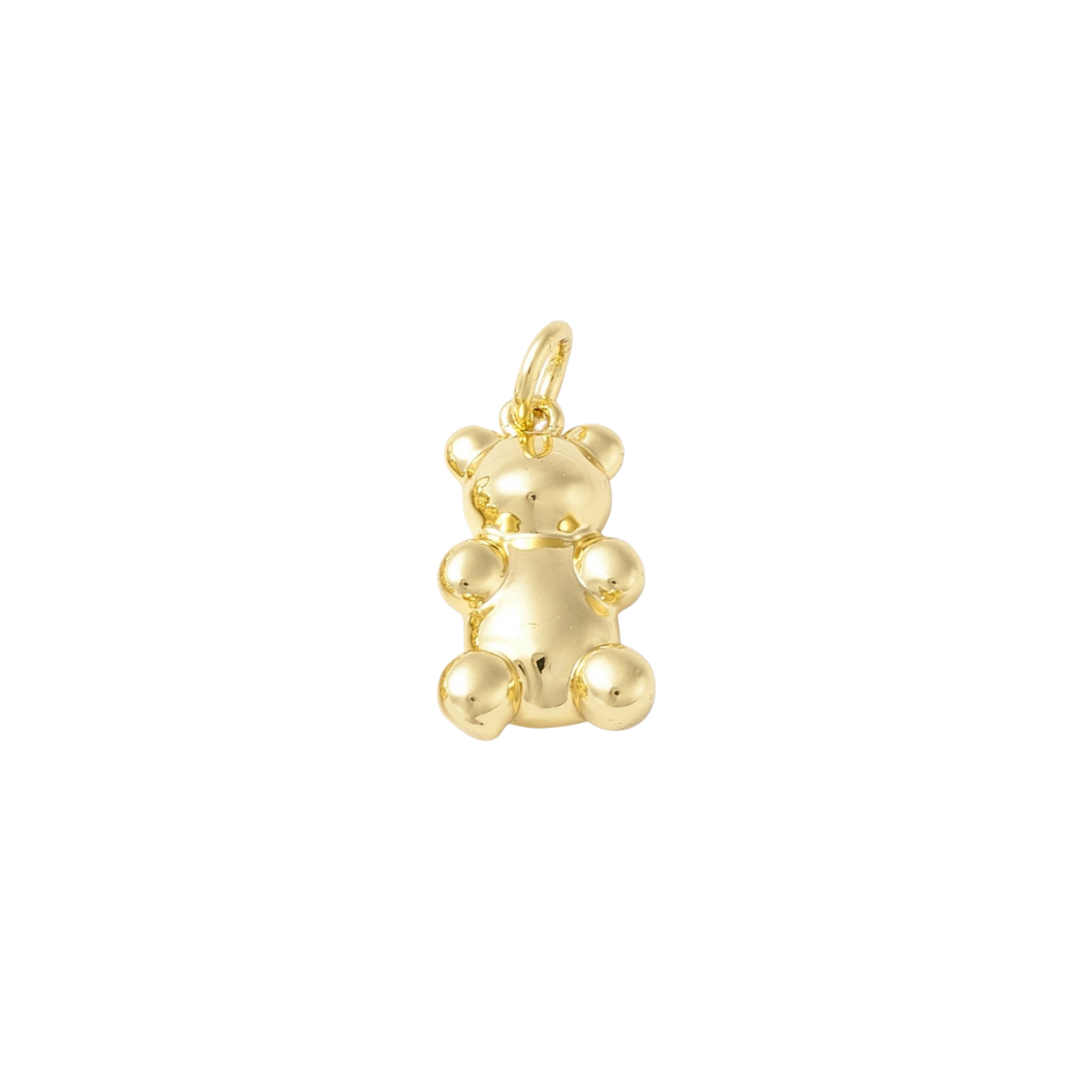 Gold Teddy Bear Charm