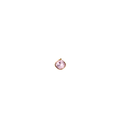 Pink gemstone on a white background