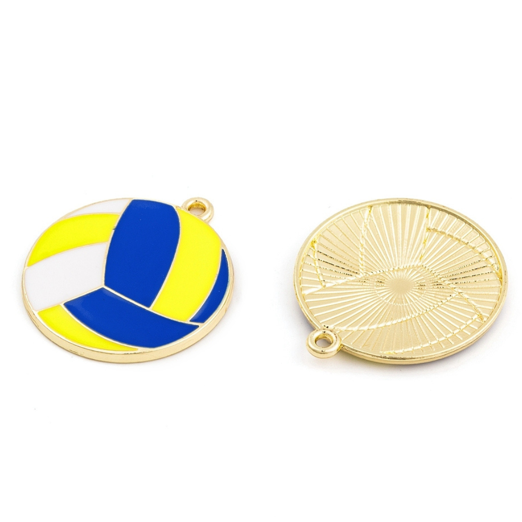 Gold Volleyball Charm