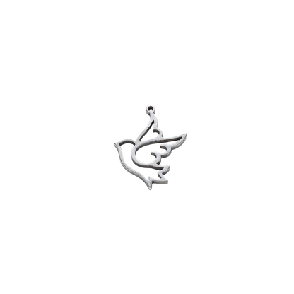 Silver Dove Songbird Charm - Waterproof Stainless Steel