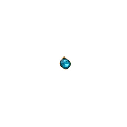 Blue gemstone on clear background 