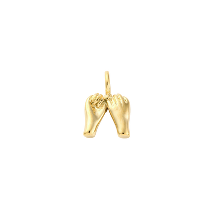 Gold Pinky Promise Charm | Waterproof Stainless Steel