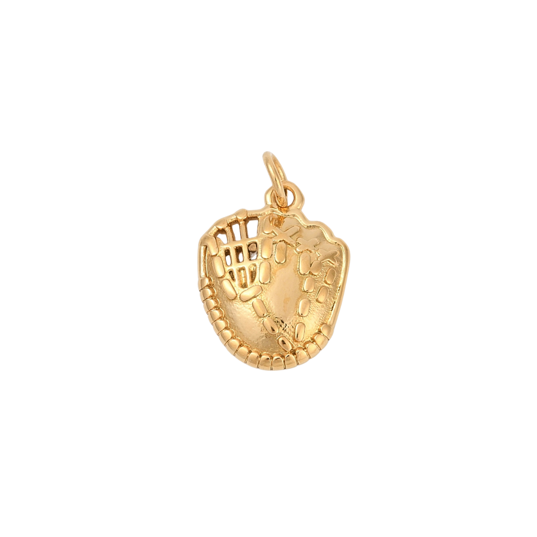 Gold Baseball Glove Charm
