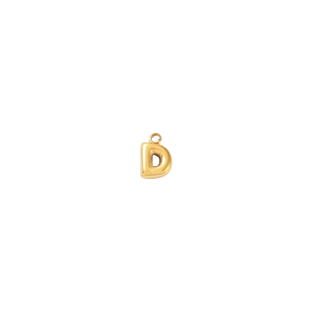 gold letter D on white background 