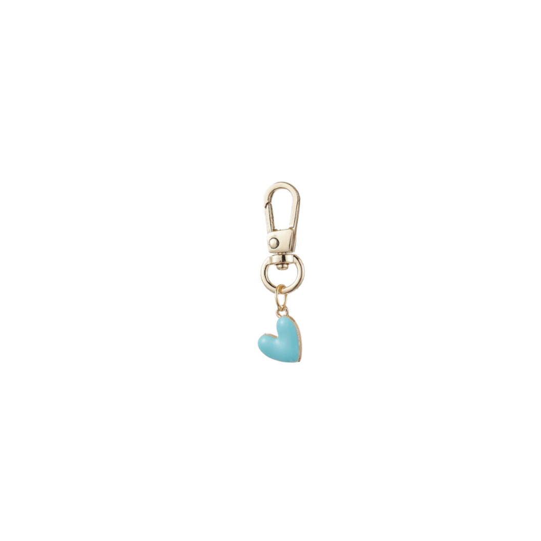 Gold Sweet Spin Heart Charm Blue