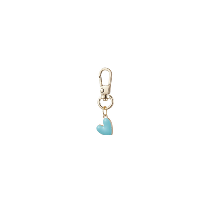 Gold Sweet Spin Heart Charm Blue