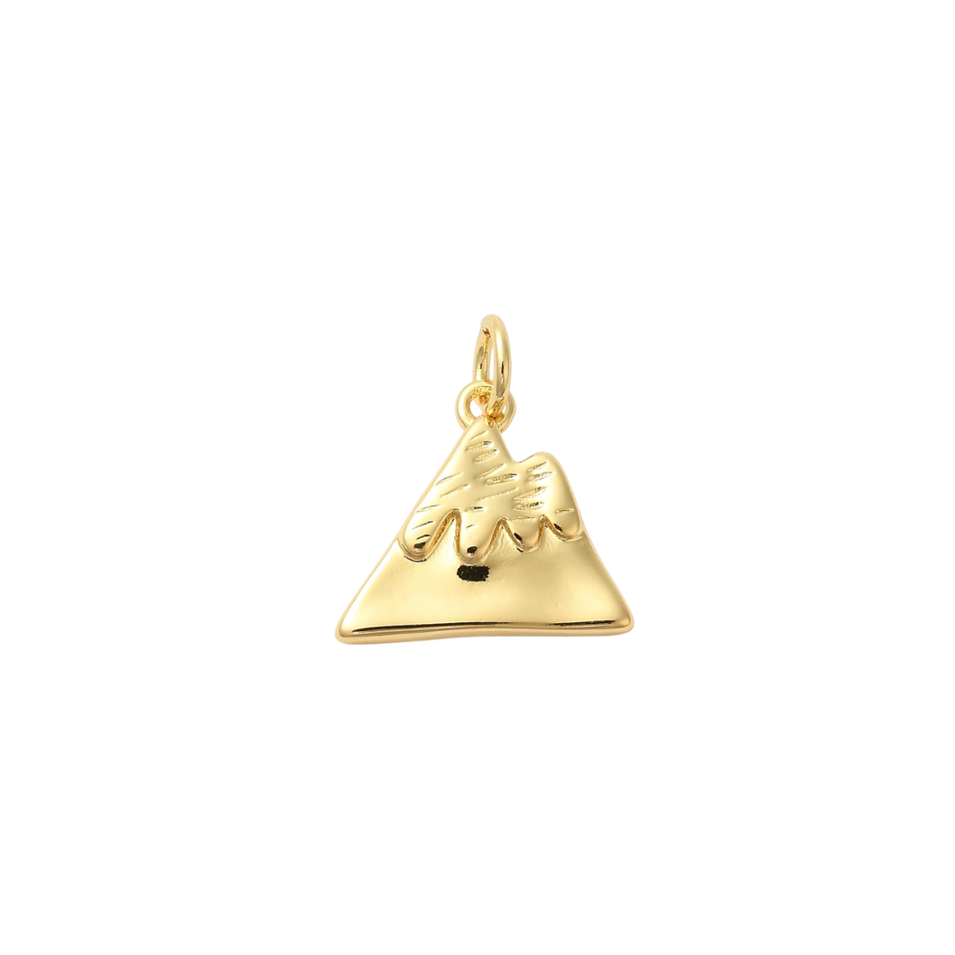Front view of the Gold Mountain Peak Charm