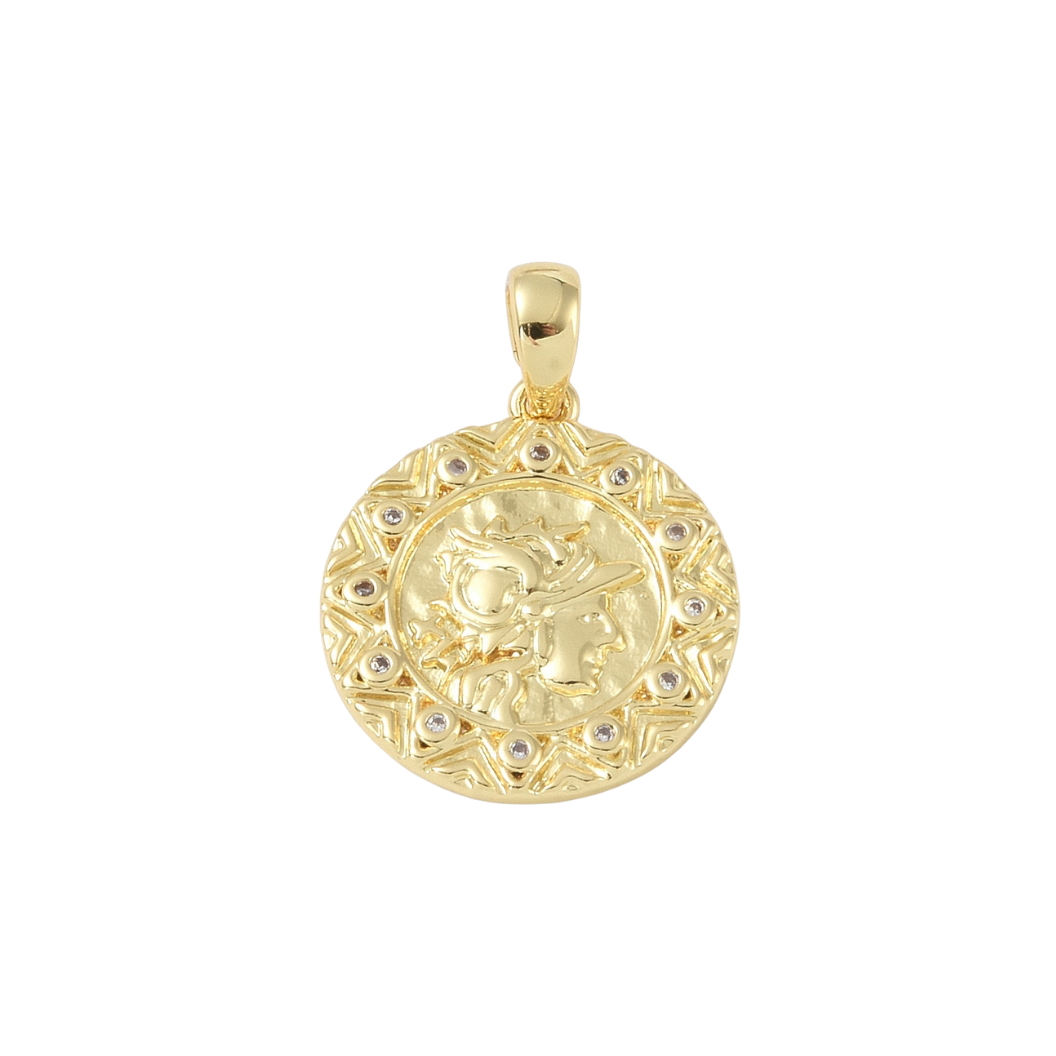 Transparent Gold Athens with Cubic Zirconia Charm 
