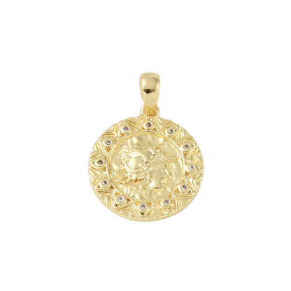 Transparent Gold Athens with Cubic Zirconia Charm 