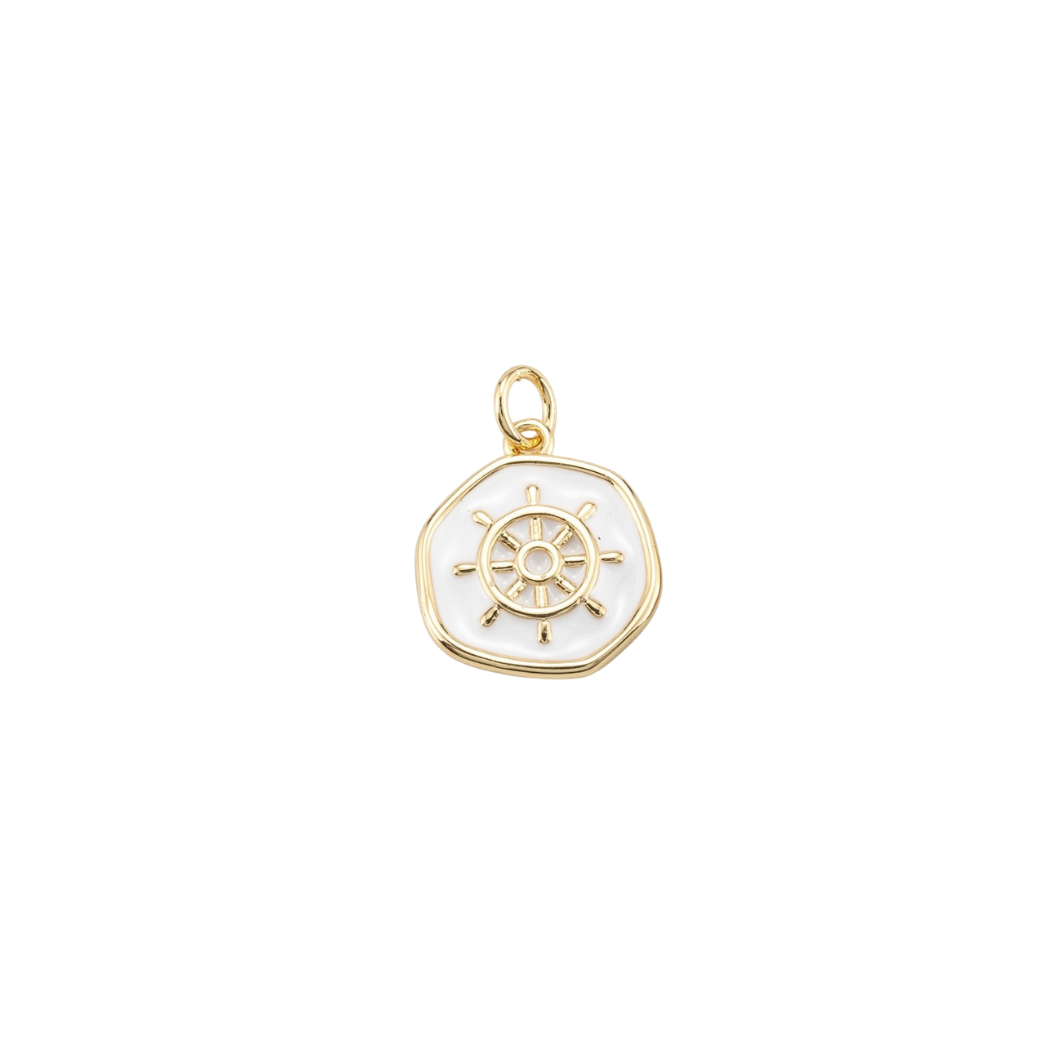 Gold Captain’s Helm Charm