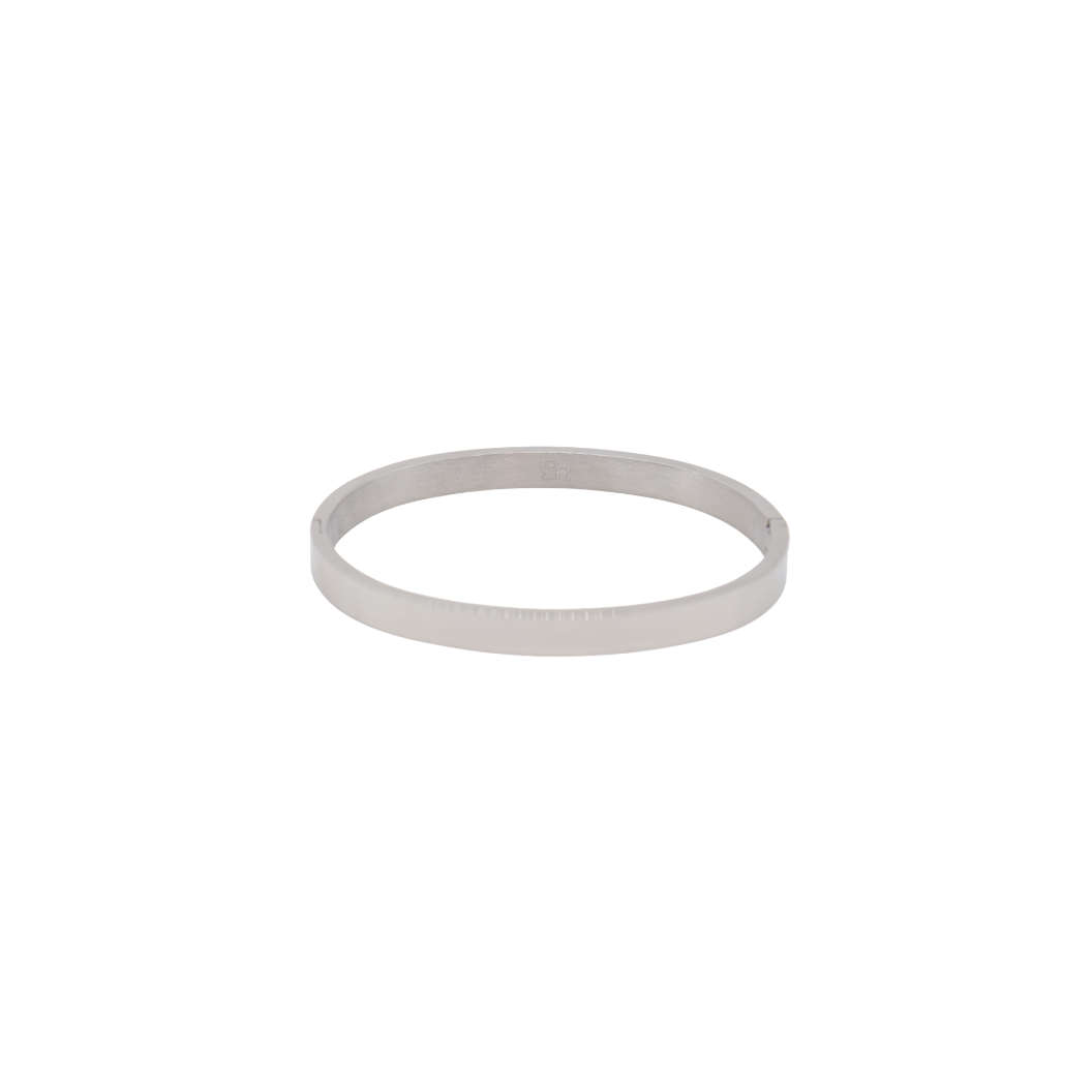 Silver Plain Bangle Bracelet | Waterproof, Hypoallergenic & Tarnish Resistant