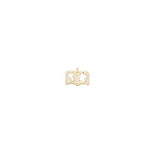 Gold Open Holy Bible Charm