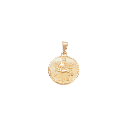 Gold Zodiac Disc Charm